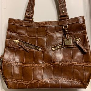 Dooney and Bourke Croc Top Handle Bag